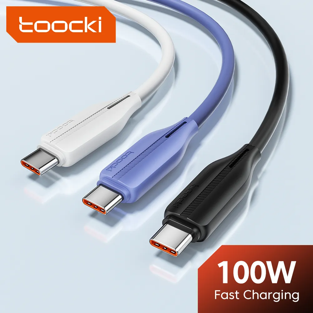 [Leve 7/Moedas R$30] Toocki 100w - 3 Metros - Cabo Usb Tipo C Carregador De Carga Rpida Cabo Usb C